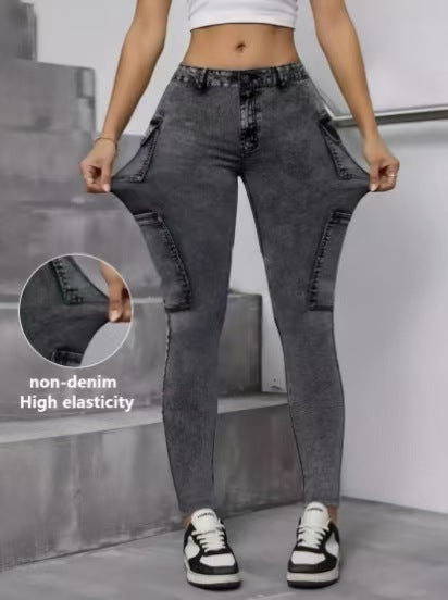 Jeans Elegantes con Tela Multielástica e Impresión Digital Denim - Image 6