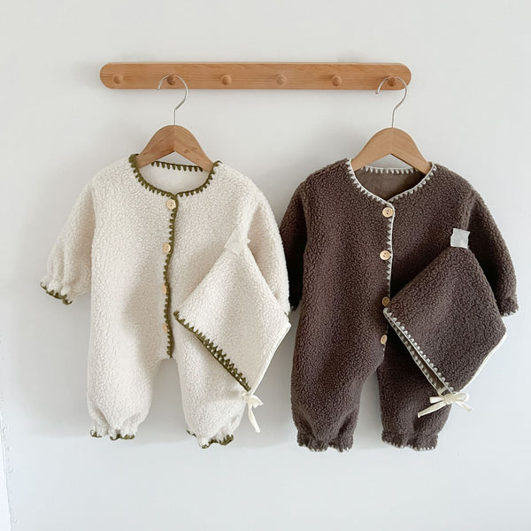Mono Estilo Western para Bebé con Forro Polar - Enterizo Largo Acogedor