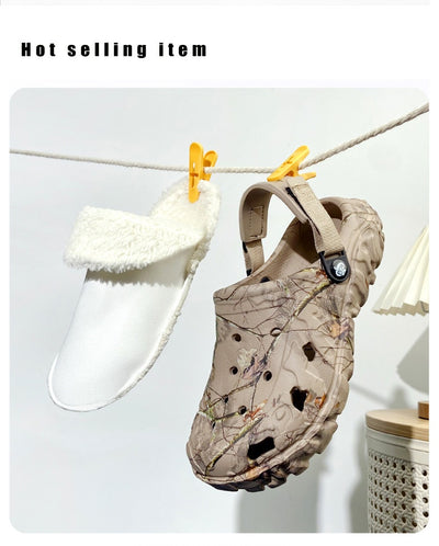 Pantuflas de Algodón con Suela Gruesa y Forro Polar - Zapatos Cálidos Cerrados - Image 19