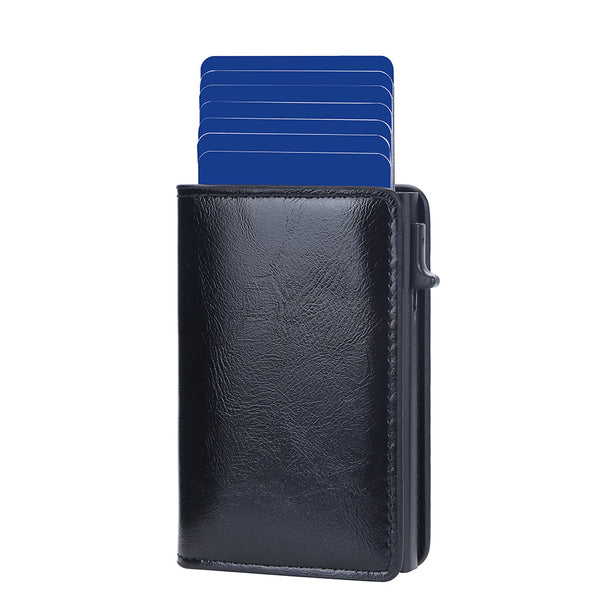 Cartera Minimalista de Cuero Engrasado con Protección Antimagnética - Image 3
