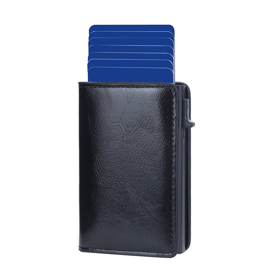 Cartera Minimalista de Cuero Engrasado con Protección Antimagnética - Image 3
