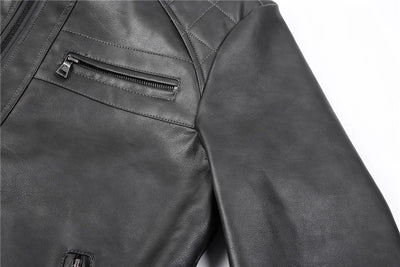 Chaqueta de Cuero Europea Otoño - Diseño Minimalista y Versátil - Image 11