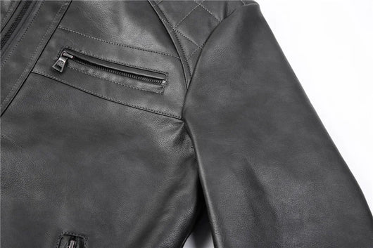 Chaqueta de Cuero Europea Otoño - Diseño Minimalista y Versátil - Image 11