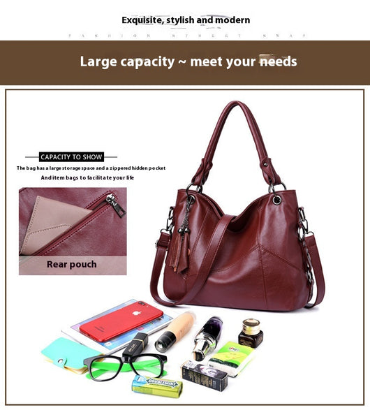 Bolso Bandolera de Cuero PU con Detalles de Costura y Borlas para Mujer - Image 40