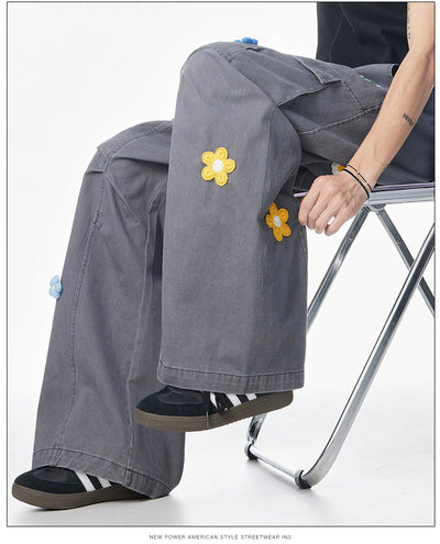 Pantalones de Trabajo Retro Multi-bolsillos Corte Recto Unisex - Image 15