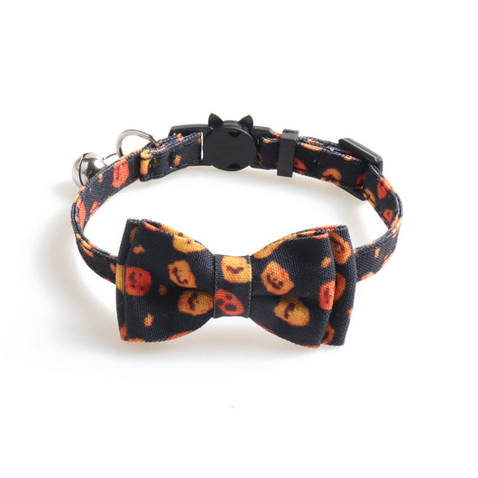 Juego de Collar y Babero para Gato Halloween con Diseño de Calabaza - Image 11
