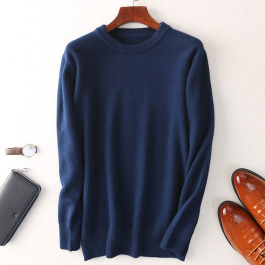 Suéter de Cachemir para Hombre Cuello Redondo Acolchado - Image 19
