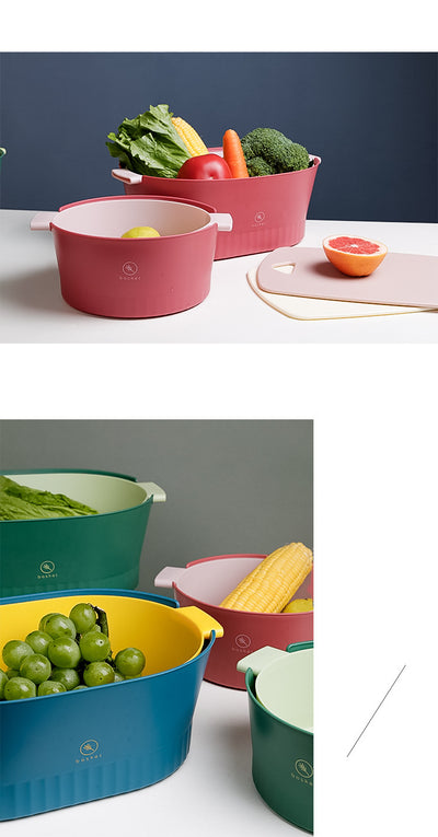 Escurridor Doble Capa Grande para Fregadero de Cocina - Image 11