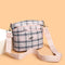 Bolsa Bandolera Escolar de Cuadros Artísticos Gran Capacidad para Mujeres