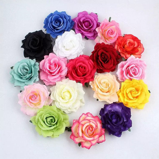 Horquilla de Novia con Rosas Rojas en Tela Flocked Premium - Image 2