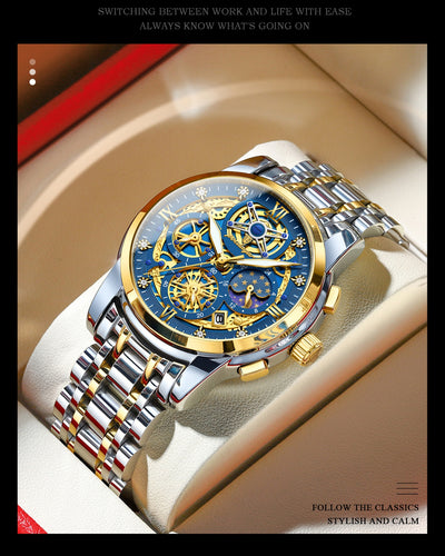 Reloj de Lujo Resistente al Agua con Diseño Calado y Esfera Extragrande - Image 19