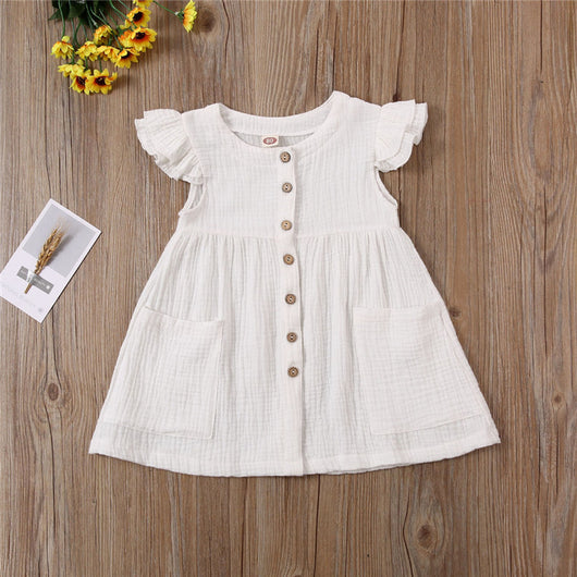Vestido de Algodón Manga Corta para Niñas - Image 11