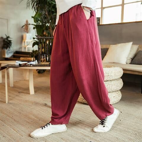 Pantalones Anchos Estilo Chino de Cintura Alta