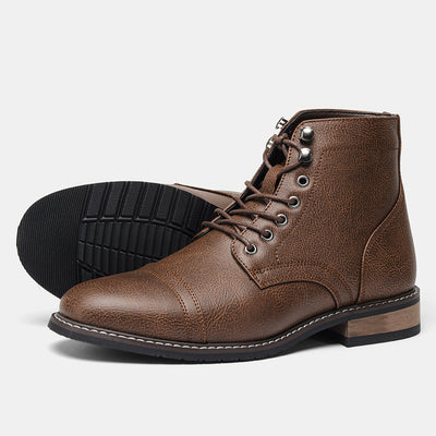 Botas de Cuero Vintage para Hombre - Estilo Casual - Image 10