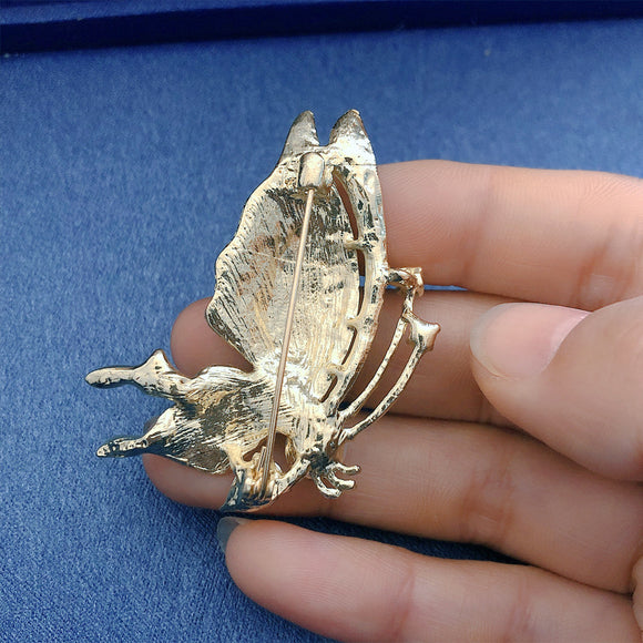 Broche Mariposa de Perla de Agua Dulce con Esmalte Pintado