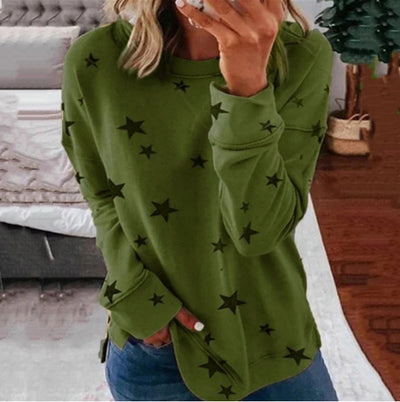 Blusa Estampado Estrellas con Costuras Decorativas para Mujer - Image 10