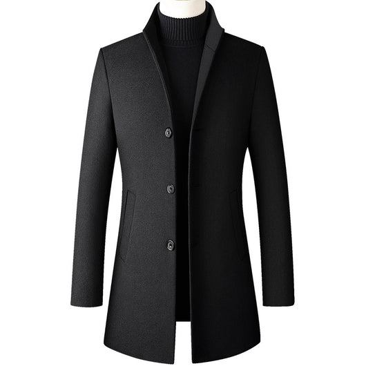 Abrigo de Lana para Hombre Largo Elegante - Image 3