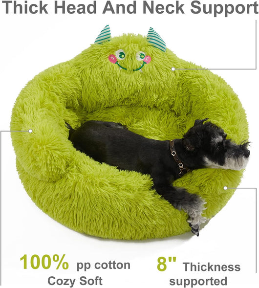 Cama Donut Acogedora para Perros y Gatos Pequeños - Diseño Suave con Borde Elevado - Image 5