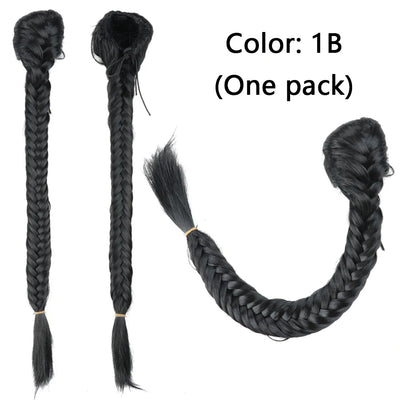 Peluca Trenza Sintética Cola de Caballo Estilo Fishtail para Mujer - Image 7
