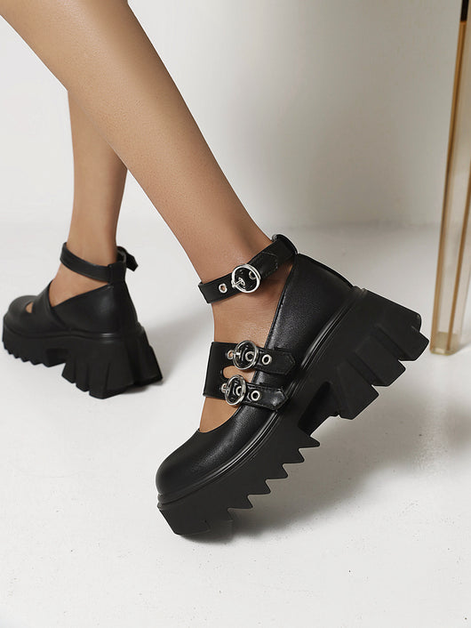 Zapatos Casuales para Mujer con Hebilla y Suela Gruesa - Image 11
