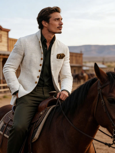 Chaqueta Retro Tweed para Hombre - Estilo Casual Sofisticado - Image 12