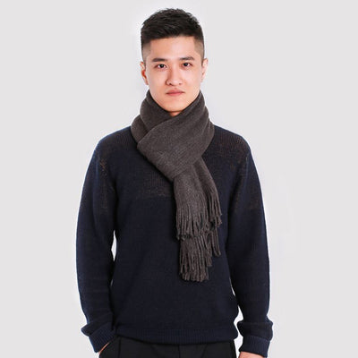 Bufanda Gruesa Casual para Hombre con Efecto Cachemira y Combinación de Colores - Image 6