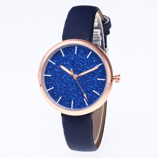 Reloj Romántico Cielo Estrellado para Mujer - Acero Dorado Rosa con Cristales - Image 11