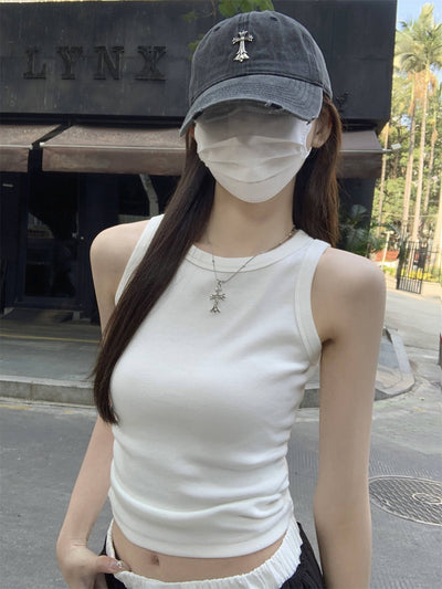 Chaleco Plisado Ajustado sin Mangas Estilo Hot Girl - Image 25