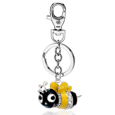 Llavero Abeja Diamantado Hueco - Aleación Ecológica - Image 2