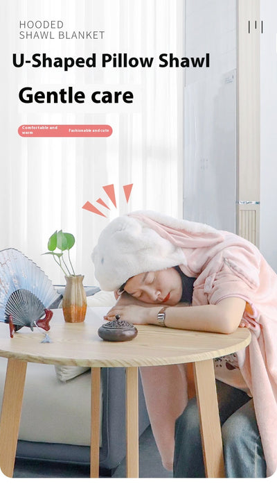 Almohada Cervical Multifuncional con Capucha - Cojín de Descanso en Forma de U - Image 11