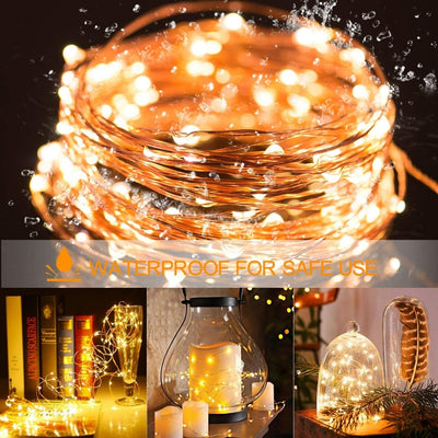 Luces LED Navideñas Exteriores - Guirnalda 2m/5m/10m Recargable USB - Image 3