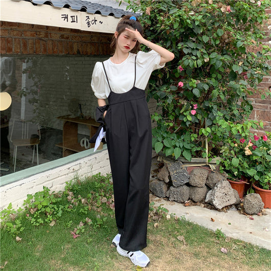 Jumpsuit Verano Elegante con Mangas Abullonadas y Piernas Anchas - Image 4