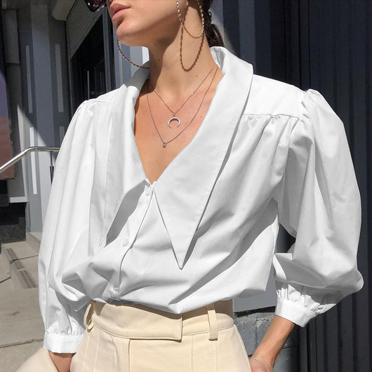 Blusa Francesa de Tres Cuartos con Diseño Sofisticado - Image 3