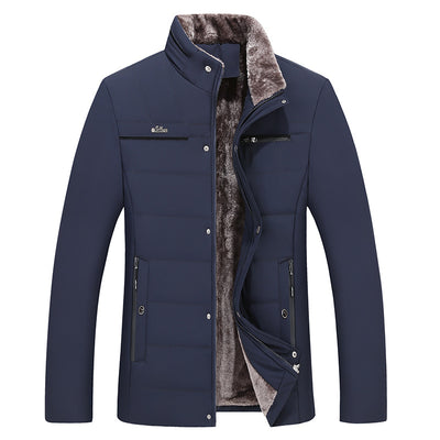 Abrigo Acolchado de Algodón para Papá - Chaqueta Cálida Otoño Invierno - Image 4