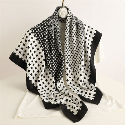 Pañuelo Cuadrado Retro Estampado para Mujer - Diseño Clásico - Image 45