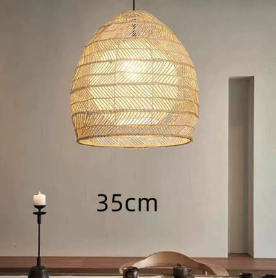 Lámpara de Escritorio Estilo Rattan Pastoral Chino - Image 7