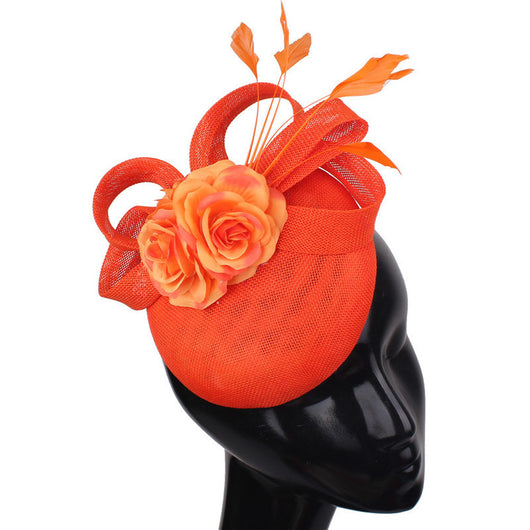 Sombrero Floral con Plumas - Accesorio Elegante para Mujer - Image 14