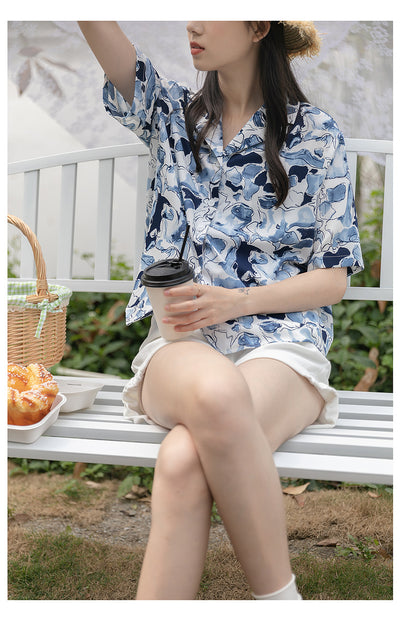 Blusa Suelta de Chifón para Verano con Protección Solar - Image 6
