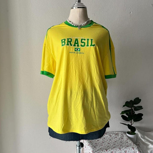 Camiseta Casual con Estampado de Letras - Diseño Simple y Versátil - Image 3