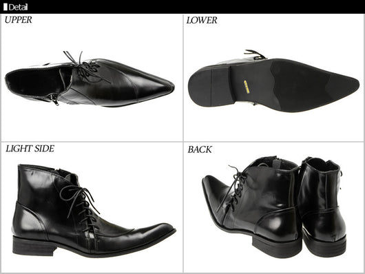 Botas de Cuero Británico Estilo Coreano con Punta Afilada para Hombre - Image 8