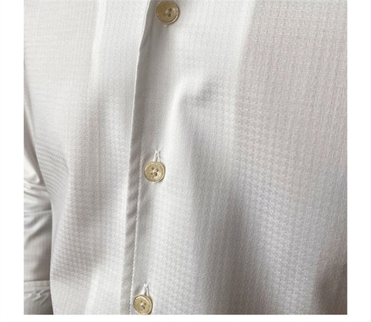 Camisa Slim Fit de Fibra de Bambú con Cuello y Manga Larga para Hombre - Image 2