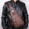 Bolsa de Pecho de Cuero Genuino para Hombre - Messenger Deportivo Estilo Coreano