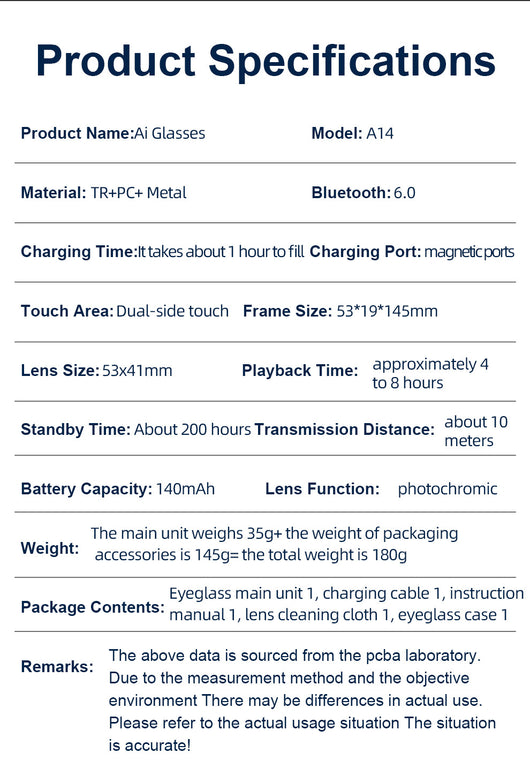 Gafas Inteligentes de Traducción con Fotocromía y Bluetooth - Image 15