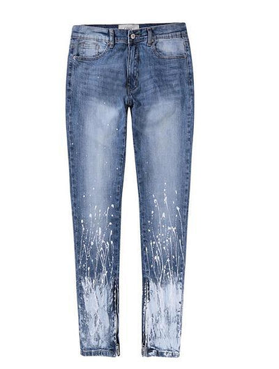 Jeans con Efecto Salpicado de Tinta - Estilo Europeo y Americano - Image 2