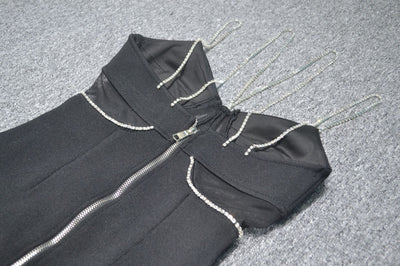 Vestido de Noche Largo con Cintura de Malla Elegante - Image 6