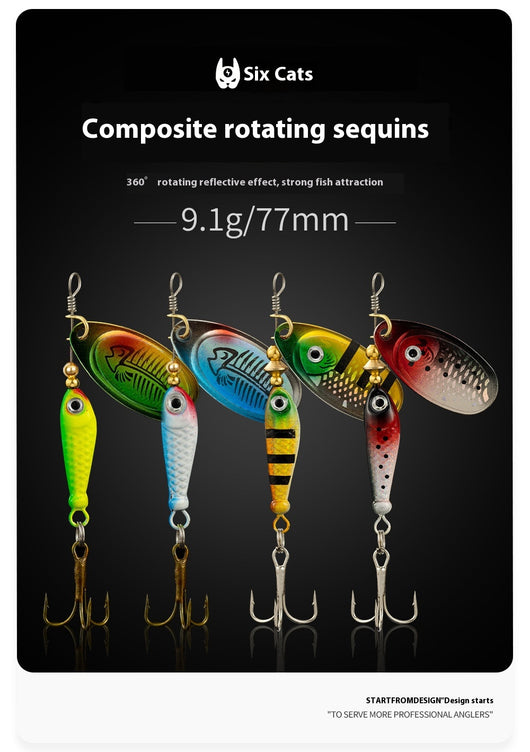 Señuelo Giratorio con Lentejuelas - Pesca de Simulación Manual - Image 14
