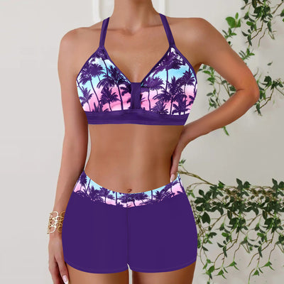Bikini Reductor Estampado con Halter Ajustable para Mujer - Image 24