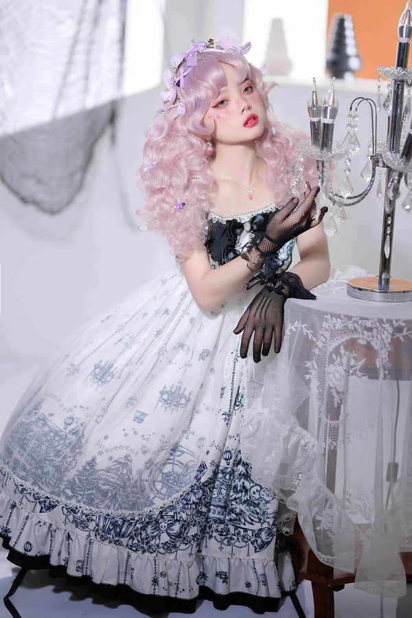 Vestido Lolita Gótico Japonés JSK - Estilo Halloween Parque de Diversiones Oscuro