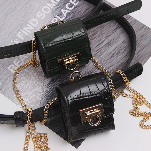 Bolso Cintura Dorado con Cadena - Monedero Compacto y Elegante - Image 2