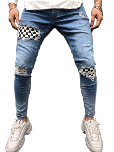 Pantalones Slim Fit Rotos Estilo Hip-Hop Europeo y Americano - Image 9
